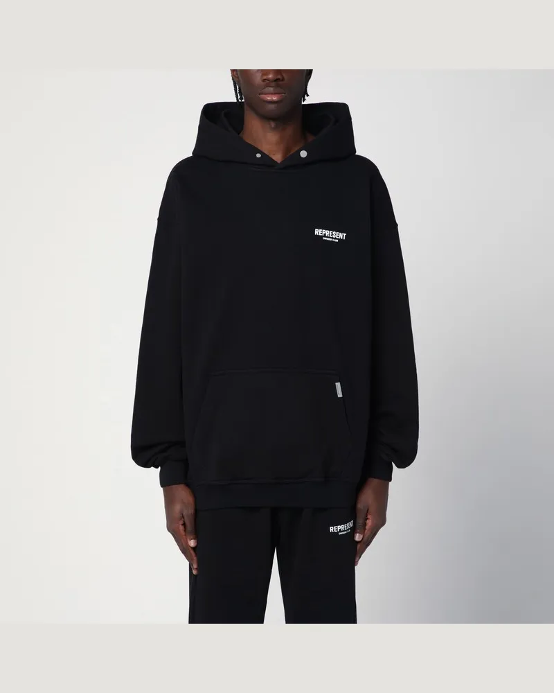 REPRESENT Schwarzes Oversize-Kapuzen-Sweatshirt Schwarz