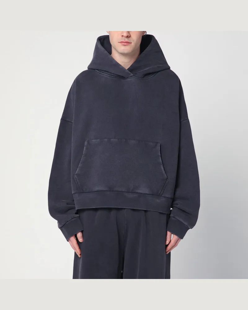 Entire Studios Tintenfarbenes Sweatshirt aus Baumwolle Blau