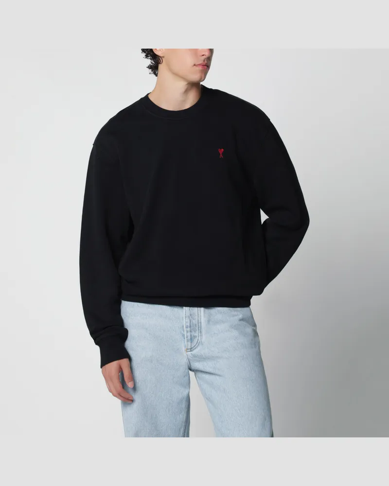 AMI Paris Schwarzes Ami De Coeur Sweatshirt Black