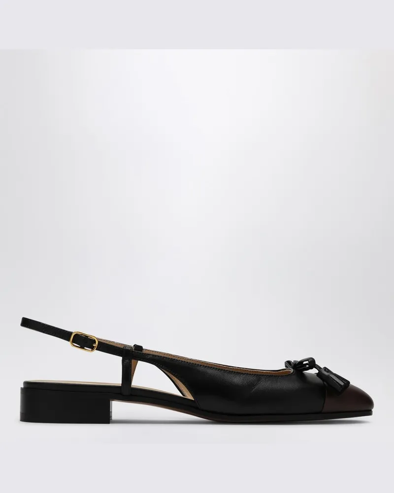 Valentino Garavani Slingback-Ballerinas Valet Du Roi in Schwarz/Kaffee Schwarz