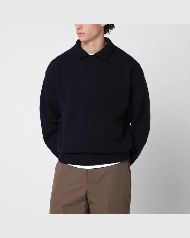extreme cashmere Pullover Nr. 514 Jan marineblau aus Kaschmir Blue