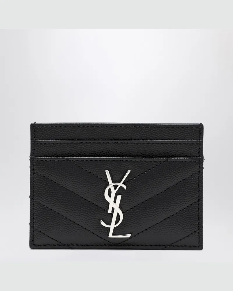 Saint Laurent Cassandre-Kartenhalter schwarz 