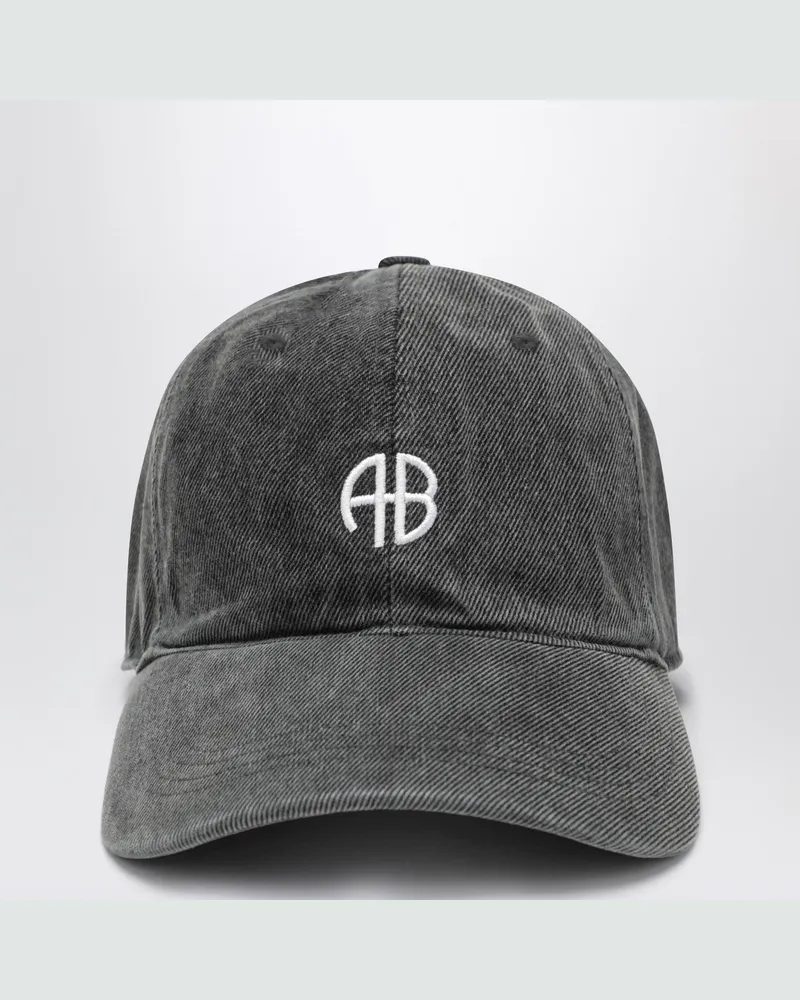 Anine Bing Graue Baseballkappe im Vintage-Look 