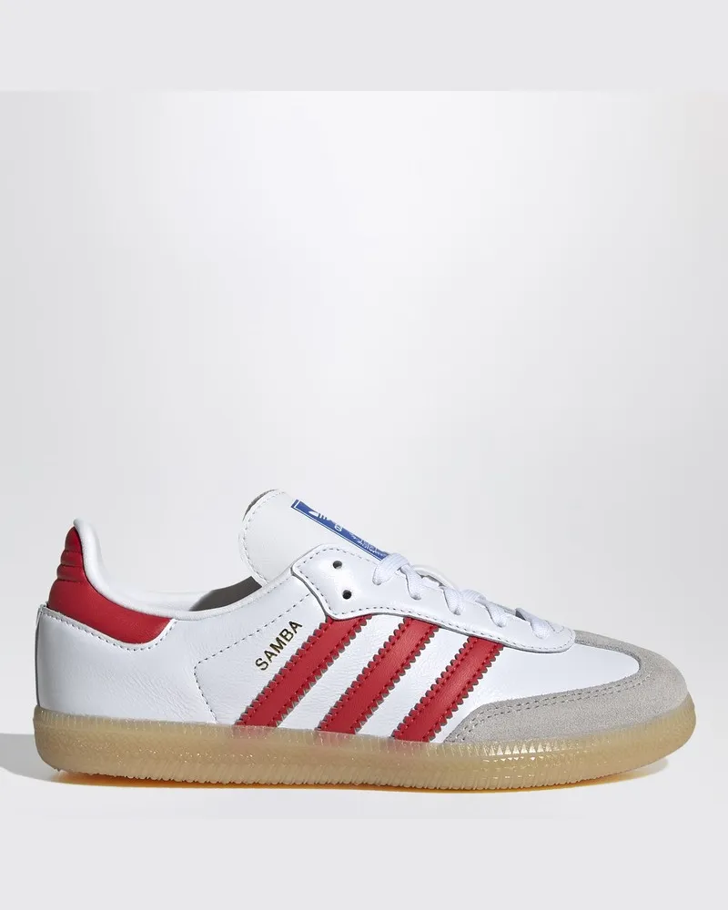 adidas Niedriger Samba OG weiß/rot sneaker Weiß