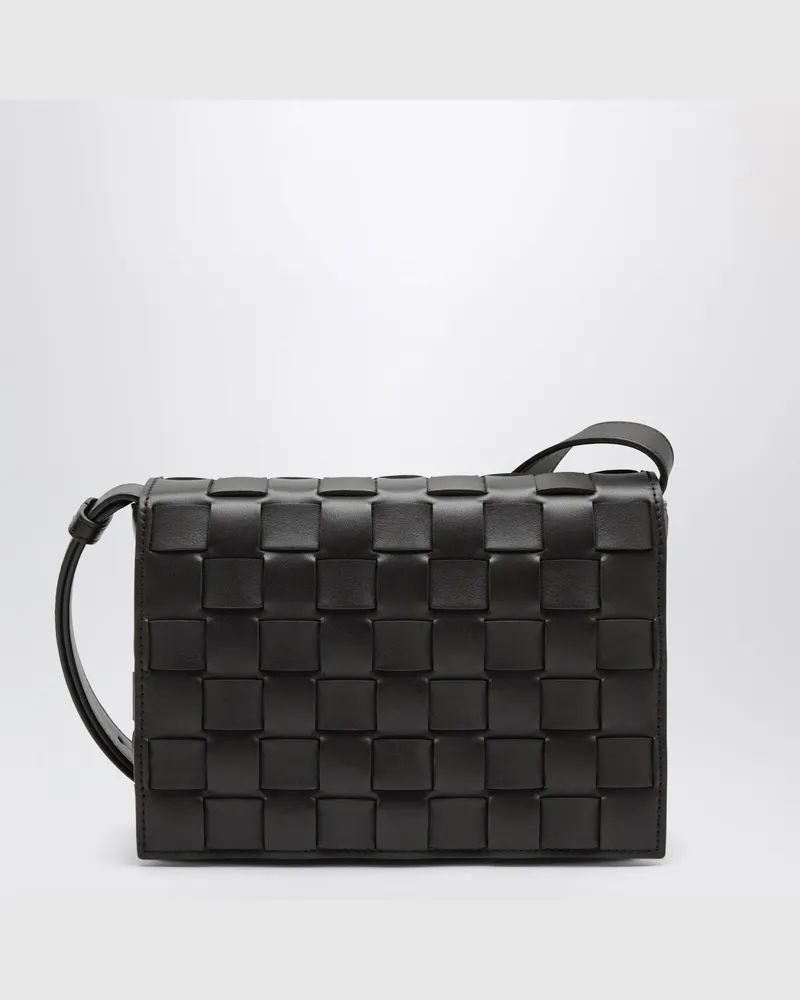 Bottega Veneta Orto Messenger-Tasche aus geflochtenem Kalbsleder in Espresso Brown