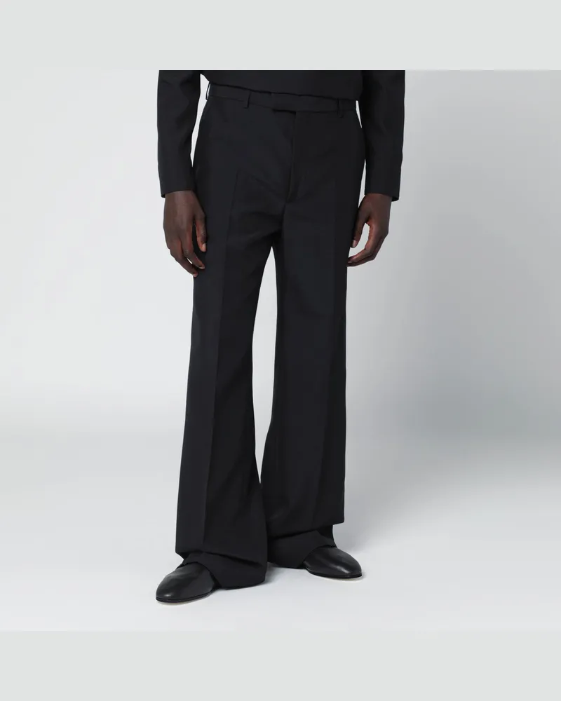 Gucci Schwarze Hose aus technischem Panama-Gewebe 