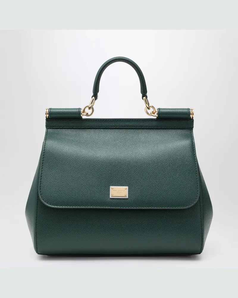 Dolce & Gabbana Große Handtasche Sicily in der Farbe Lago-Grün Green