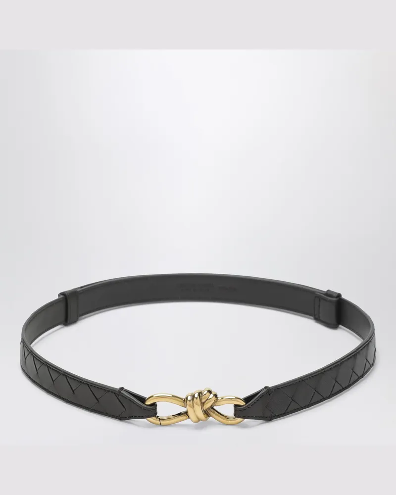 Bottega Veneta Andiamo-Gürtel Fondente in Intrecciato Brown