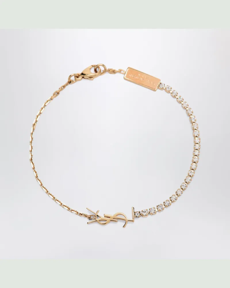 Saint Laurent Cassandre Armband mit Charm in goldfarbenem Metall Metal