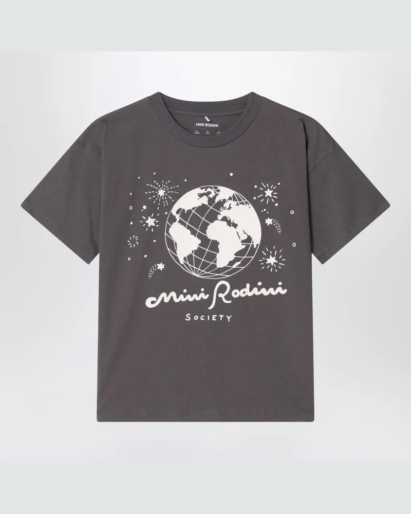 Mini Rodini Graues T-Shirt aus Bio-Baumwolle Green