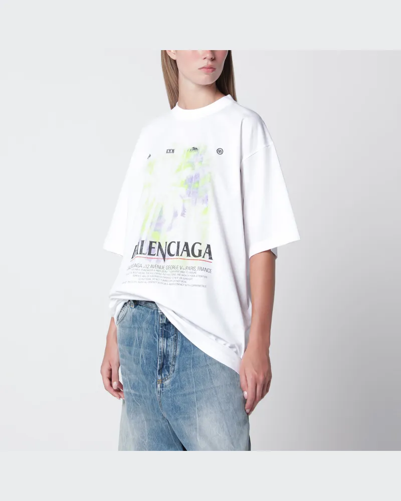 Balenciaga The Window T-Shirt aus weißem Baumwolljersey White