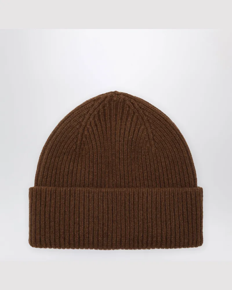 Le Bonnet Beanie aus Wolle und Caregora in Walnut Brown