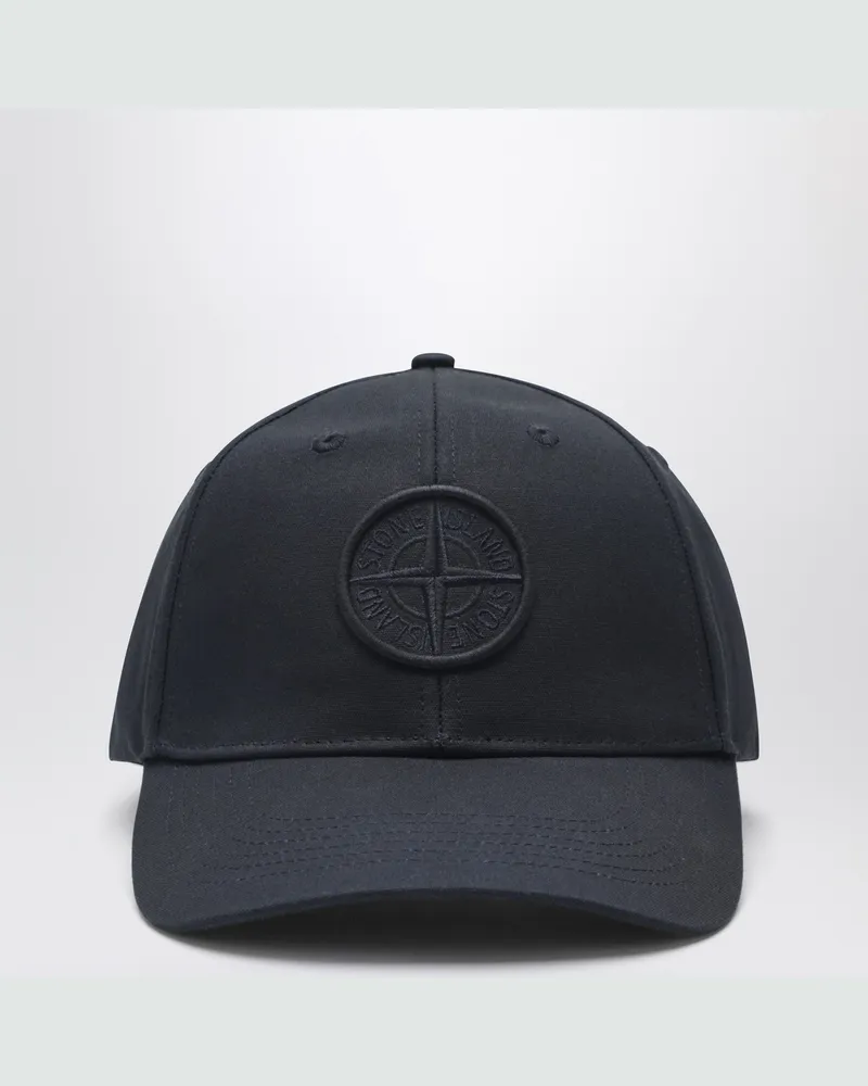 Stone Island Baseballkappe in Navyblau mit Logo 