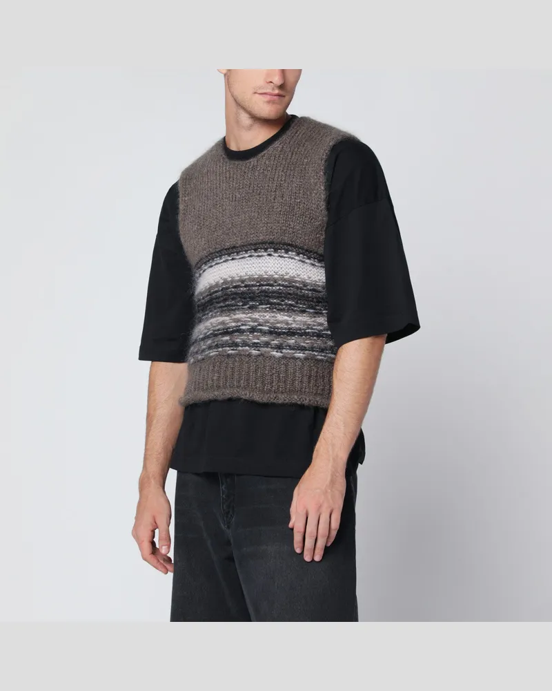 Our Legacy Braune Weste aus Mohair und Wolle 