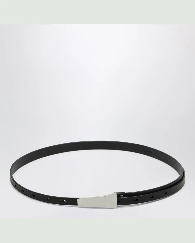 Rick Owens Schwarzer Trunk Belt aus Leder Black