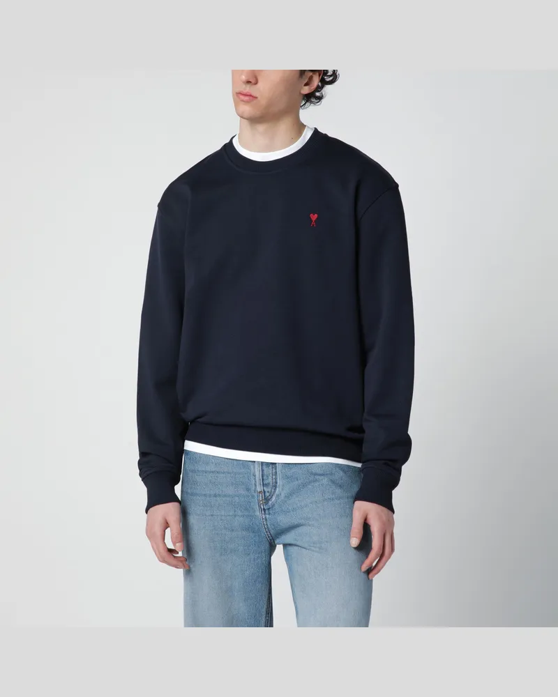 AMI Paris Ami De Coeur Sweatshirt in Mitternachtsblau Blue