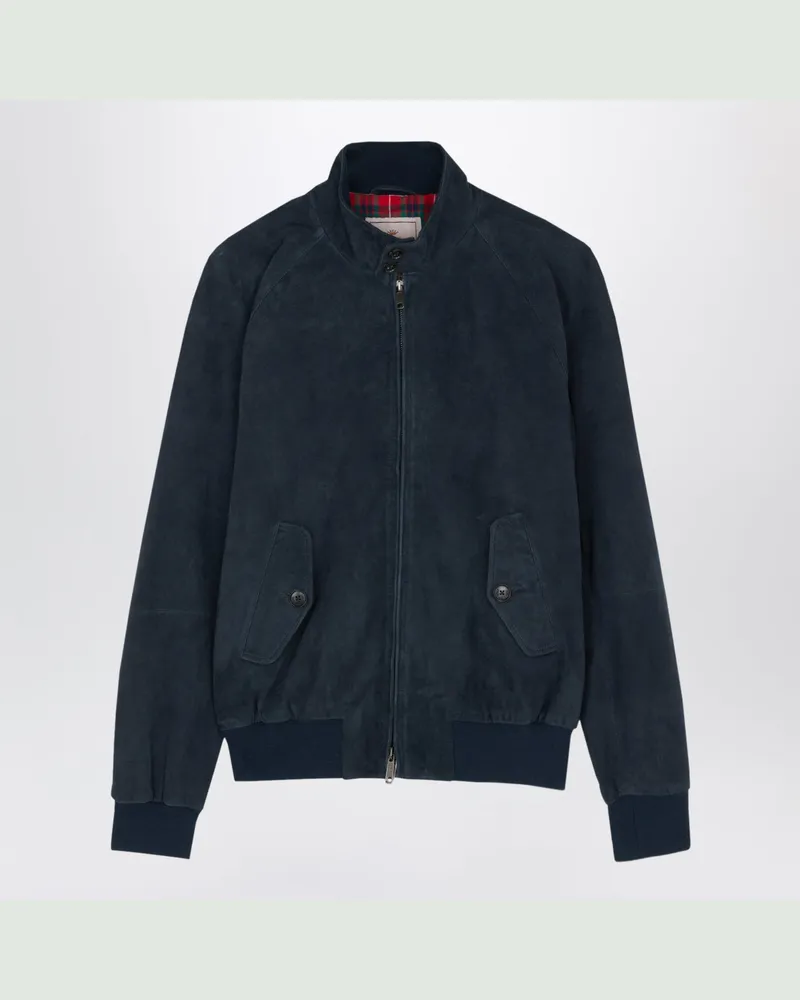 Baracuta G9 Jacke aus Wildleder Navy Blue Blue