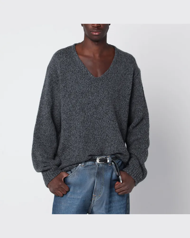 Our Legacy aschgrauer Link-Pullover aus Wolle Grey