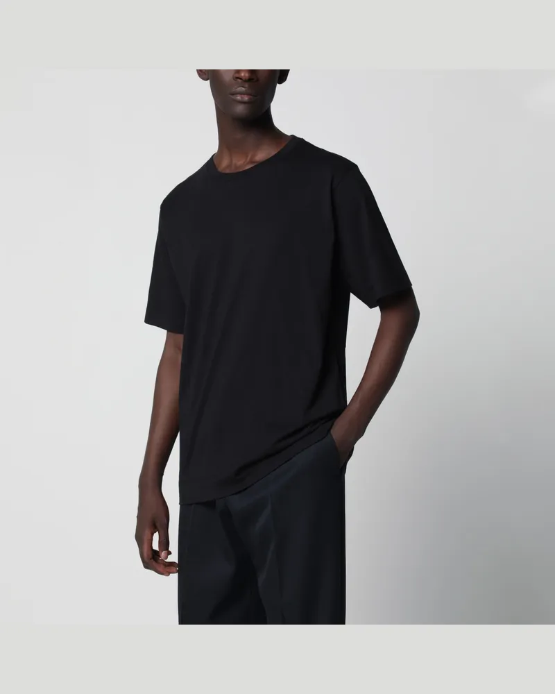 Dries van Noten Schwarzes Baumwoll-T-Shirt Black