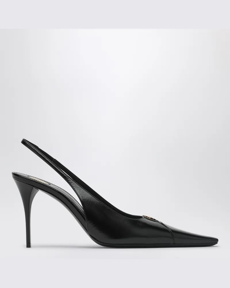 Saint Laurent Schwarze Babylon Breteuil Slingback mit Dekolleté Schwarz
