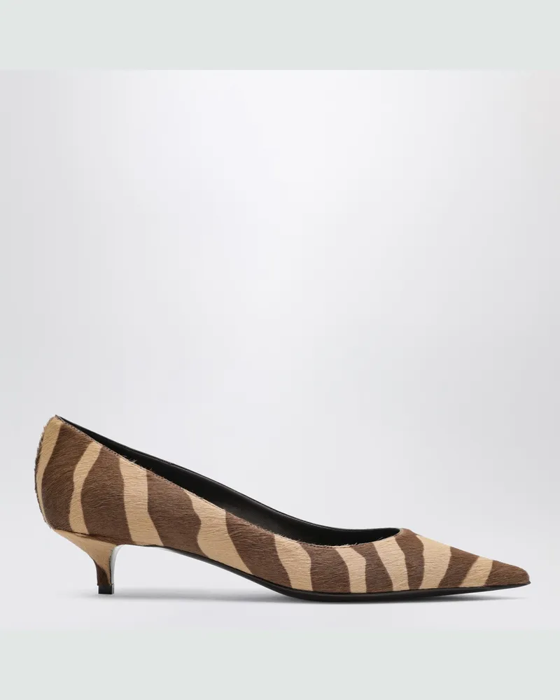 Jimmy Choo Amelia-Pumps aus Ponyfell mit Zebradrück Brown