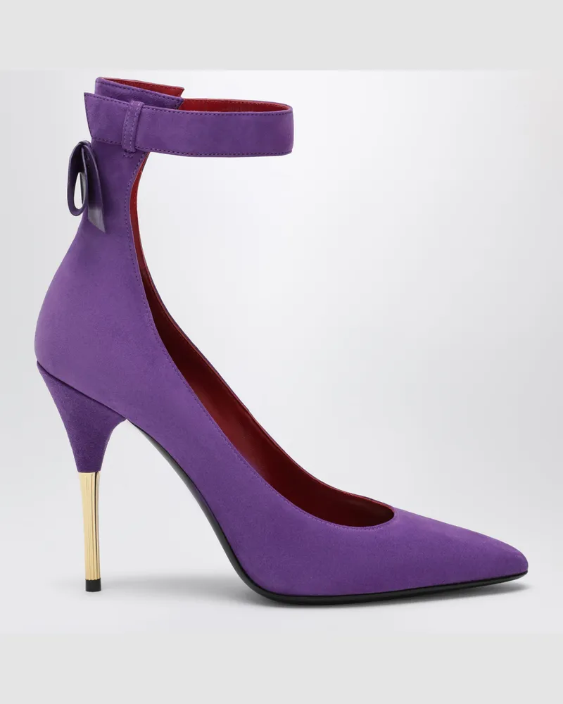 Valentino Garavani Lila Wildleder-Slingbacks Purple