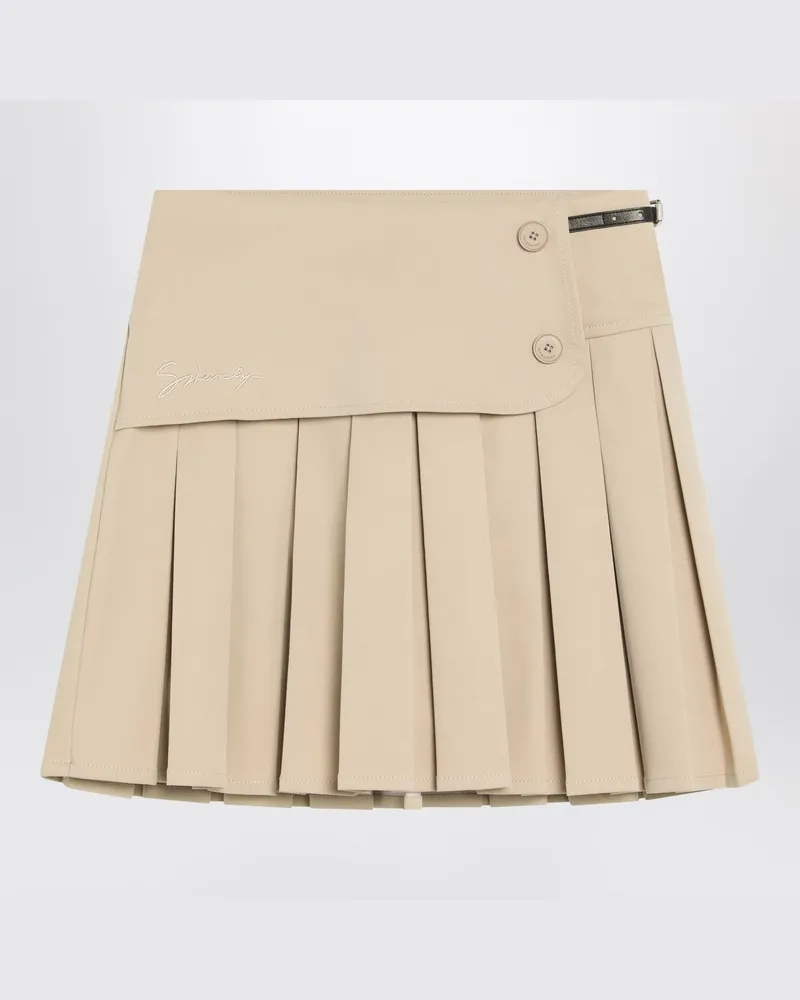 Givenchy Sandfarbener Plisseerock Beige
