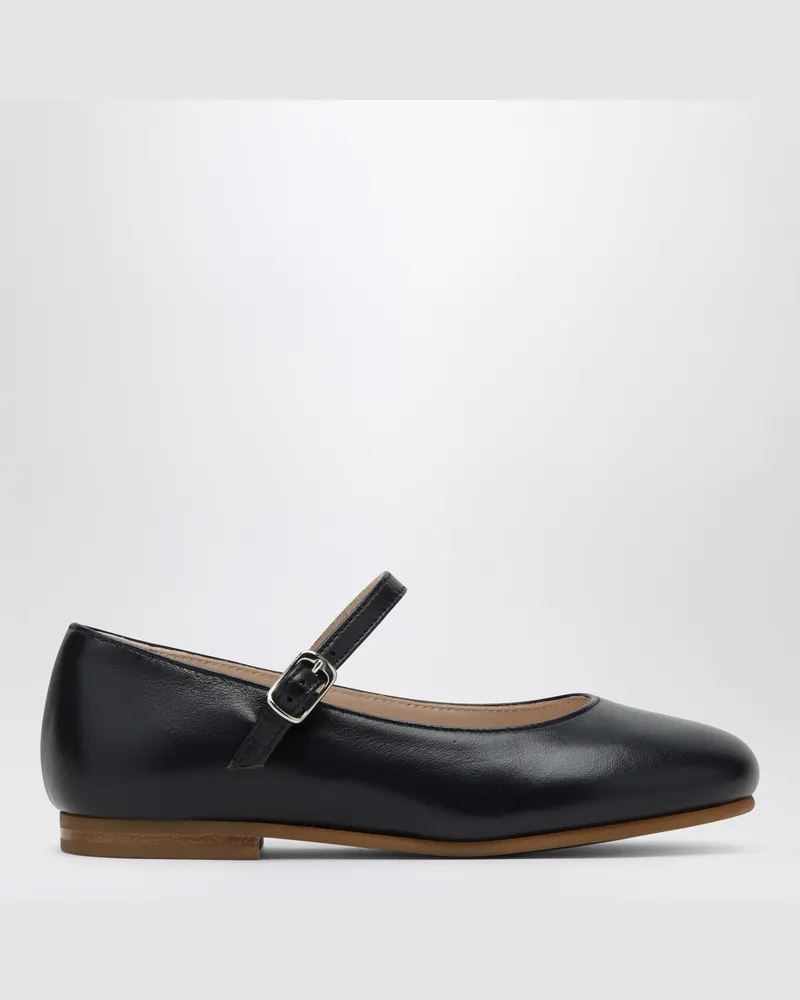 Il Gufo Blaue Ballerinas aus Leder mit Riemen Blue