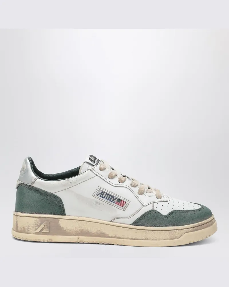 AUTRY Medalist Low Super Vintage Sneaker grün/silber Weiß