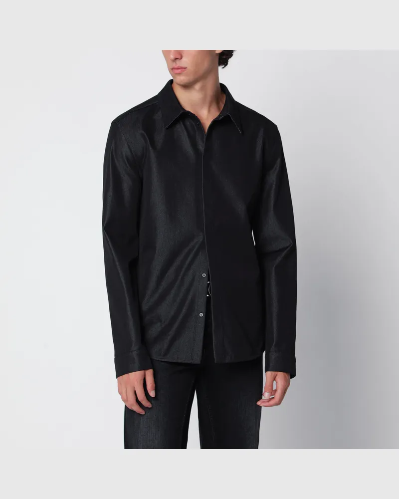 Gucci Hemd in Schwarz aus Seide und Baumwolle Black