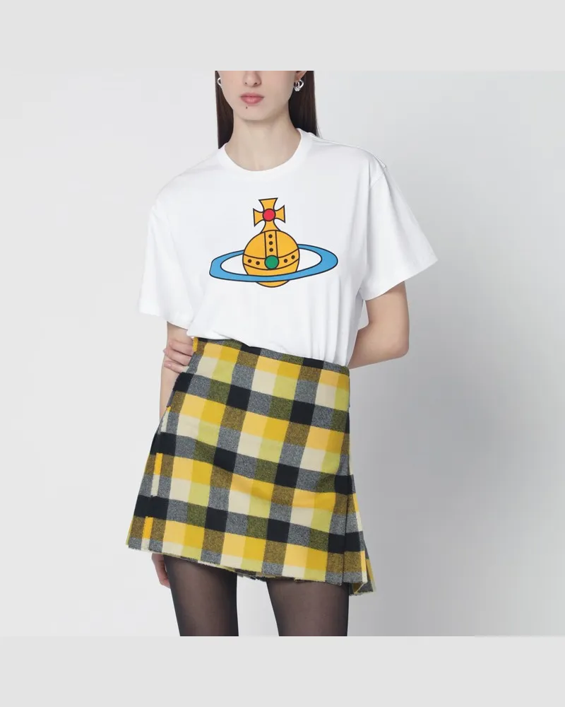 Vivienne Westwood Weißes Oversize-T-Shirt mit Orb-Print Weiß