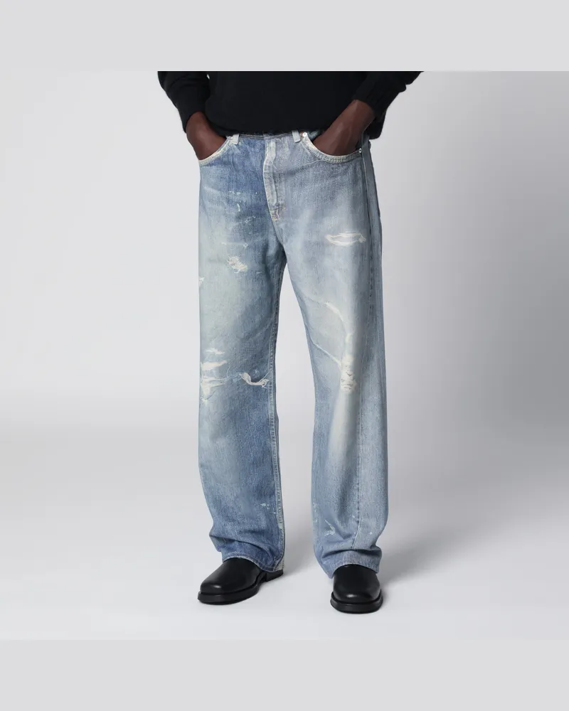 Our Legacy Hellblaue Jeans im Used-Look mit Rissen Light