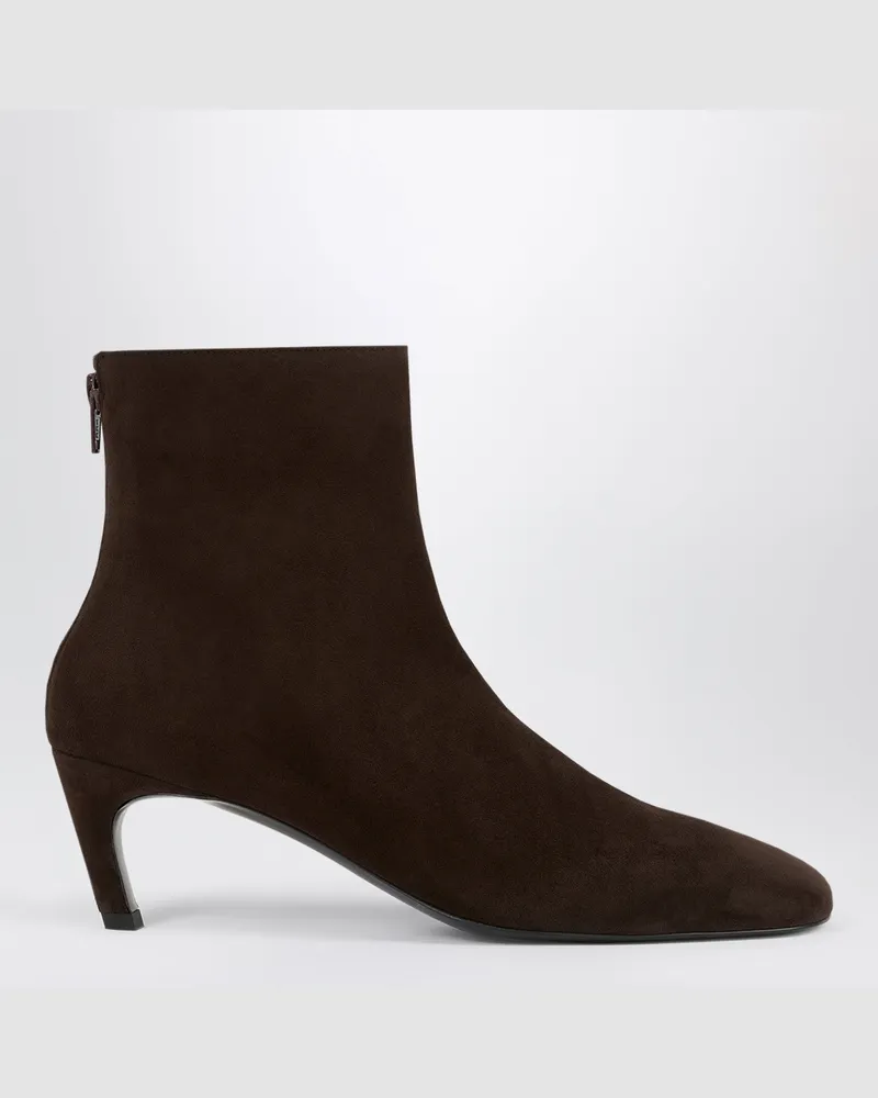 Totême Braune Wildleder-Ankle-Boots Brown