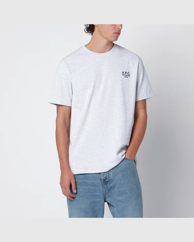 A.P.C. Rue Madame T-Shirt aus grauer Baumwolle Grey