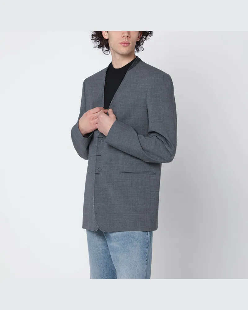 Maison Margiela Graumelierte Jacke aus Wollmix Grey