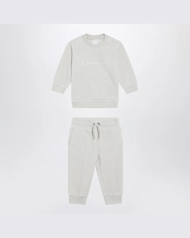 Givenchy Weißes zweiteiliges Samtset Beige