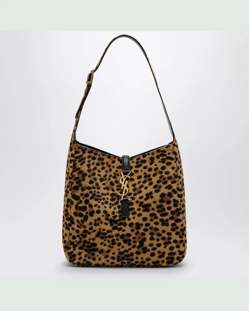 Saint Laurent Le 5 à 7 Bea aus Kalbshaarleder Brown