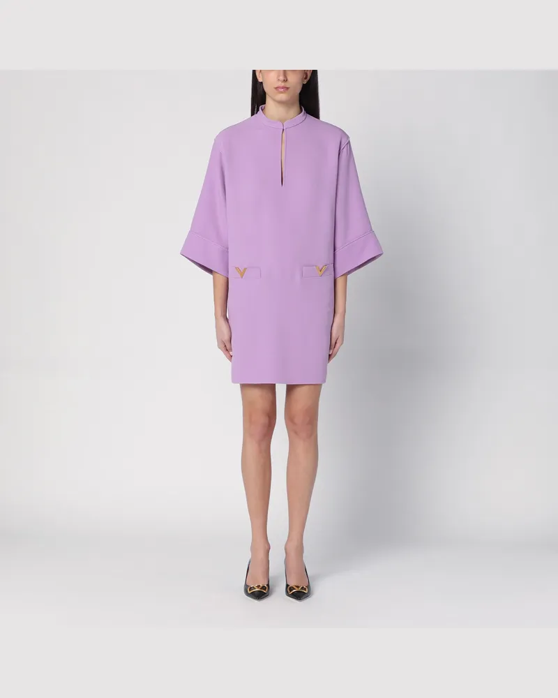 Valentino Garavani Lila Minikleid aus Seide Purple