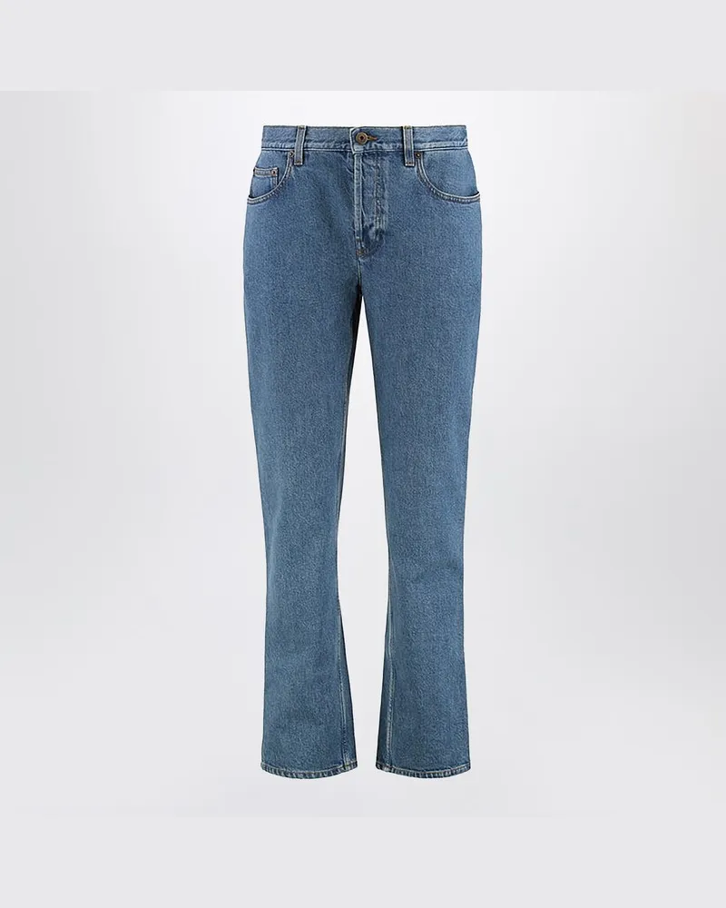 Burberry Gerade Jeans aus mittelblauem Denim Blau