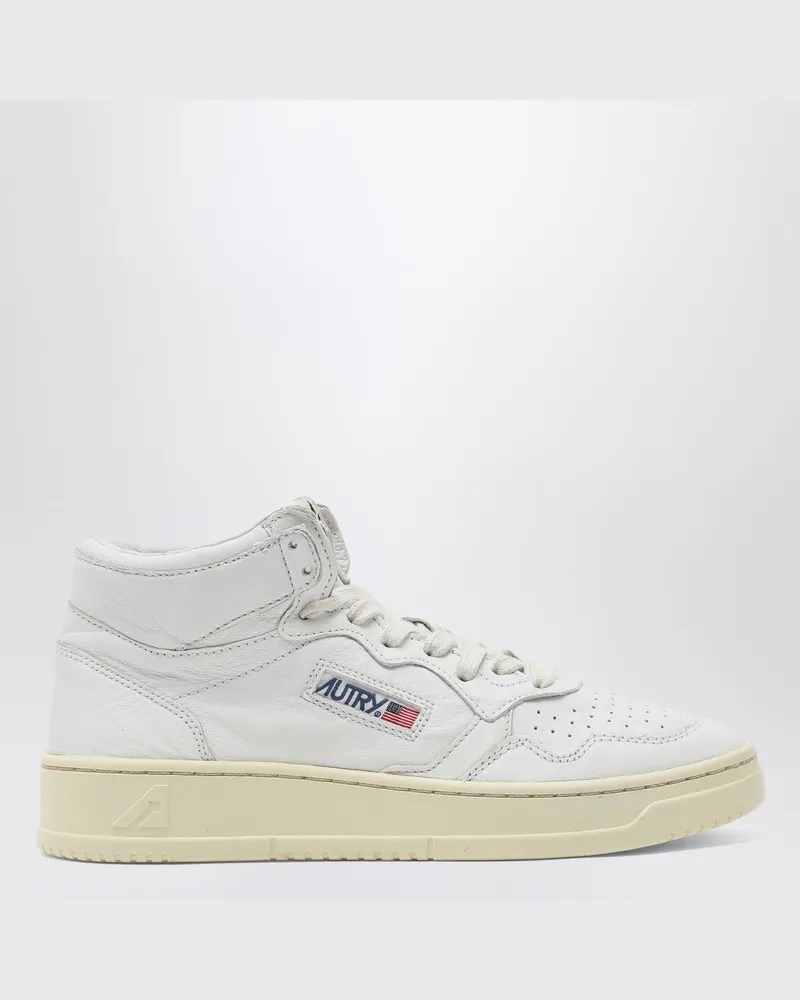 AUTRY Hohe Sneakerse aus weißem Leder Weiß