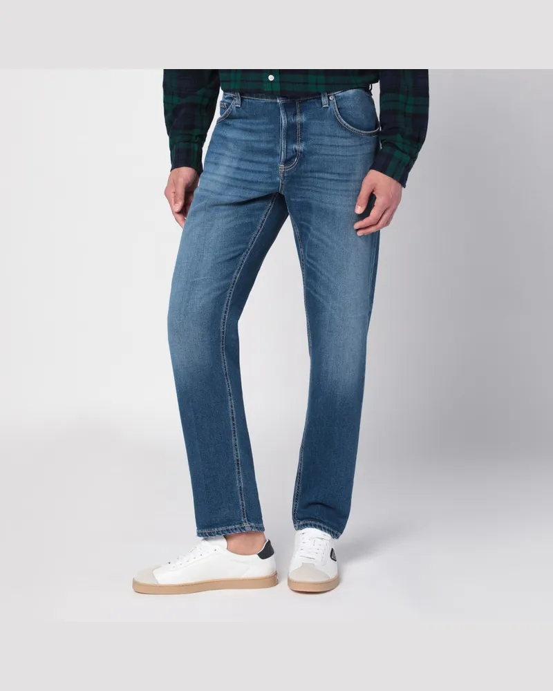 PT TORINO Blaue Reggae-Jeans aus Stretch-Denim Blau