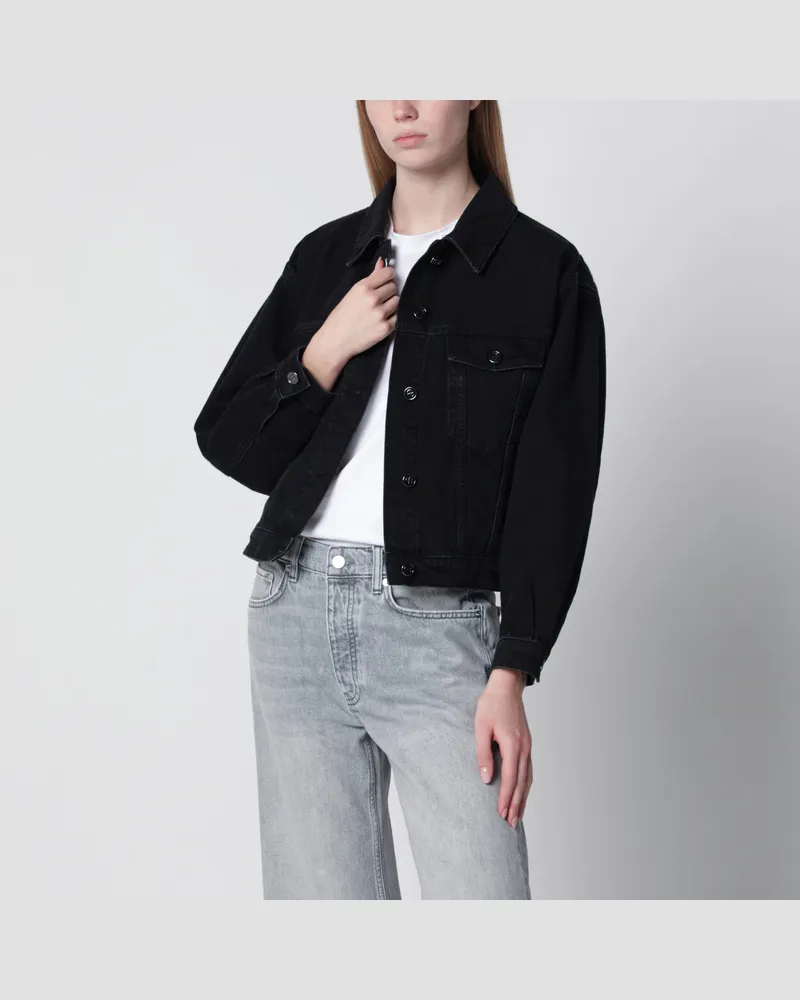 Anine Bing Jeansjacke Quincy aus schwarzem Denim Black