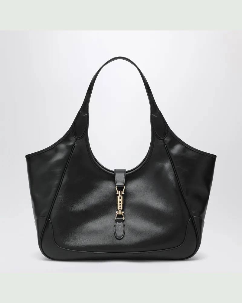 Gucci Mittelgroße schwarze Mercato Shopping-Tasche Black