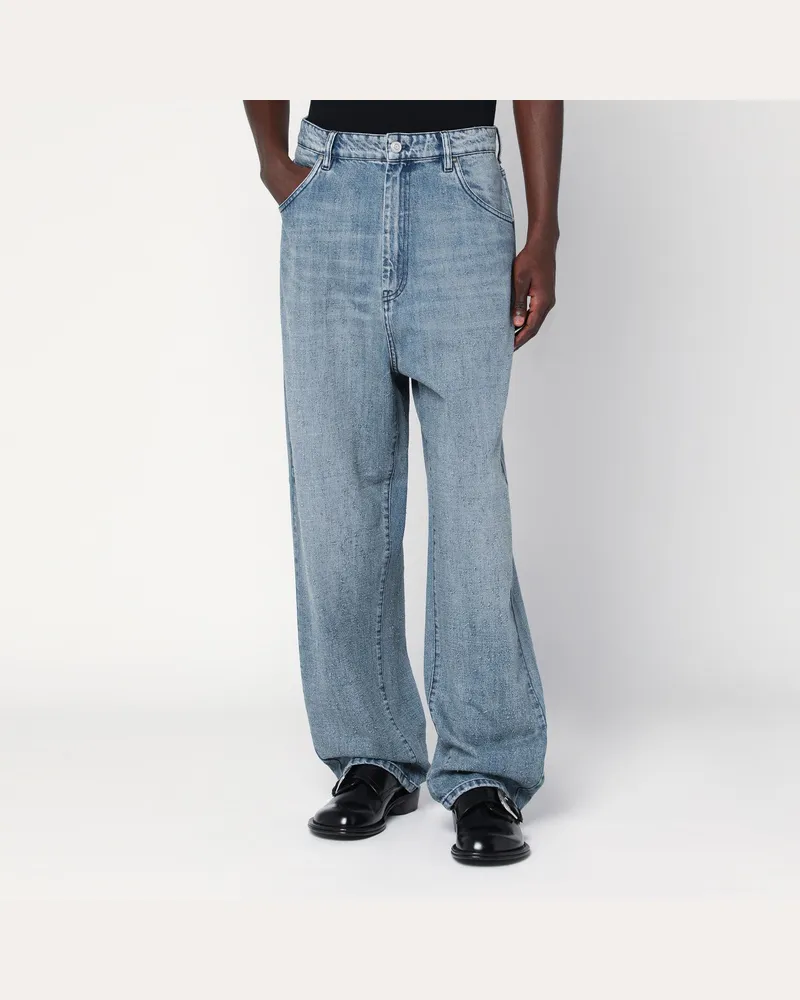 Namacheko Weite Jeans in hellgewaschenem Denim Light