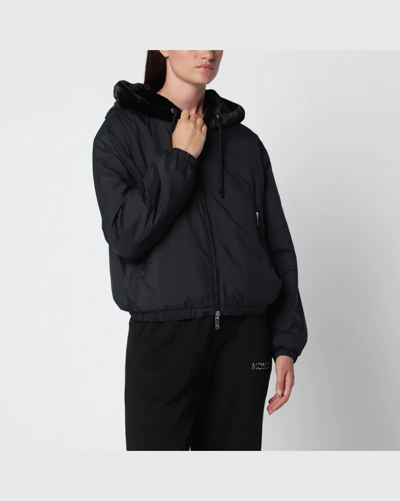 Moose Knuckles Schwarze Eaton Bunny Wendejacke Black