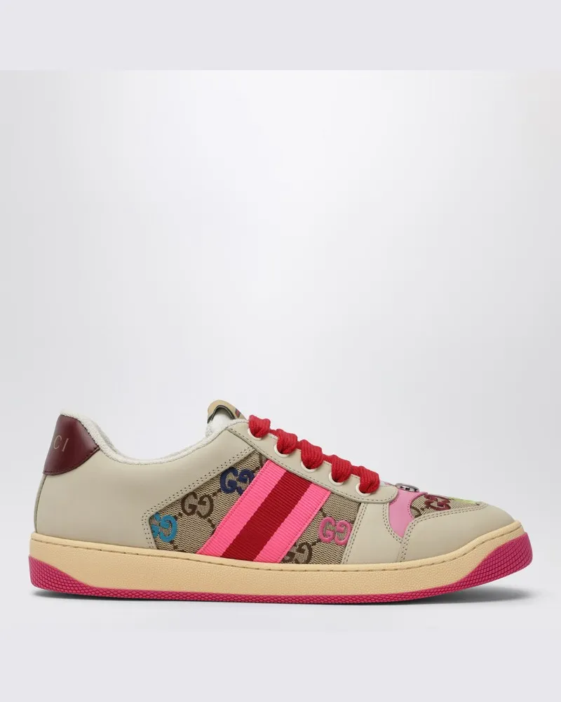 Gucci Screener-Trainer in GG-Stoff und mehrfarbigen Details Mehrfarbig