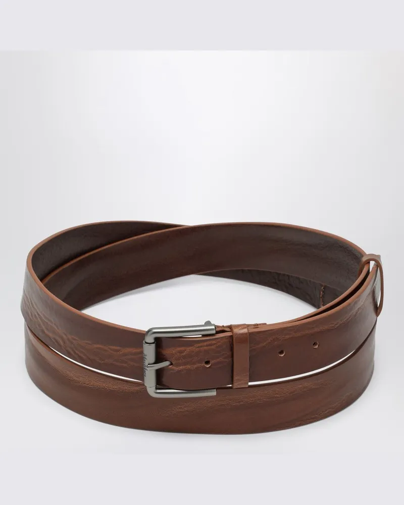 Max Mara Langer Gürtel aus Braunem Leder Braun