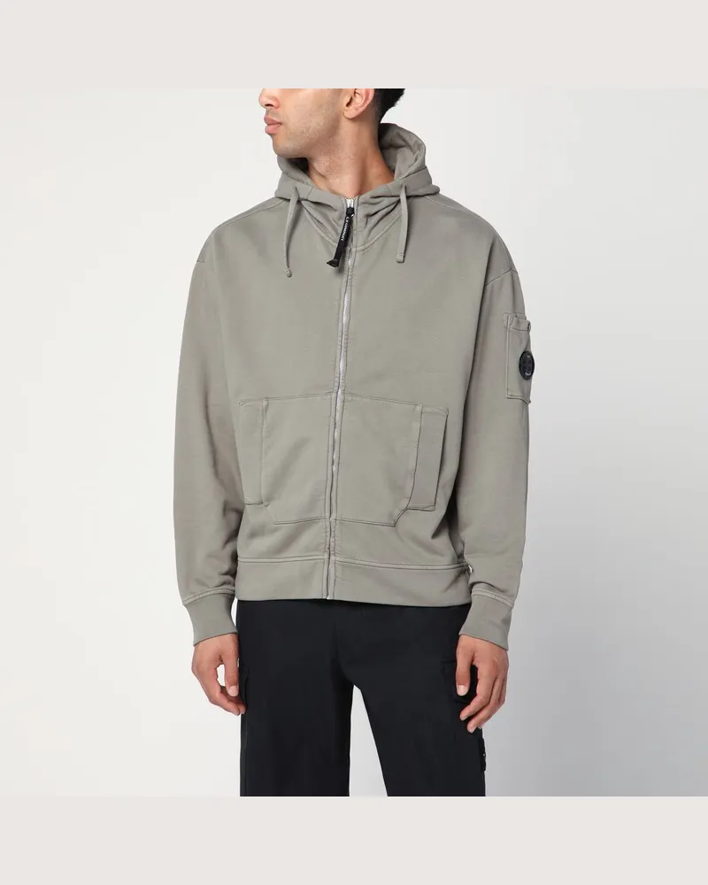 C.P. Company Sweatshirt mit Reißverschluss in Gesteinsgrau Grau