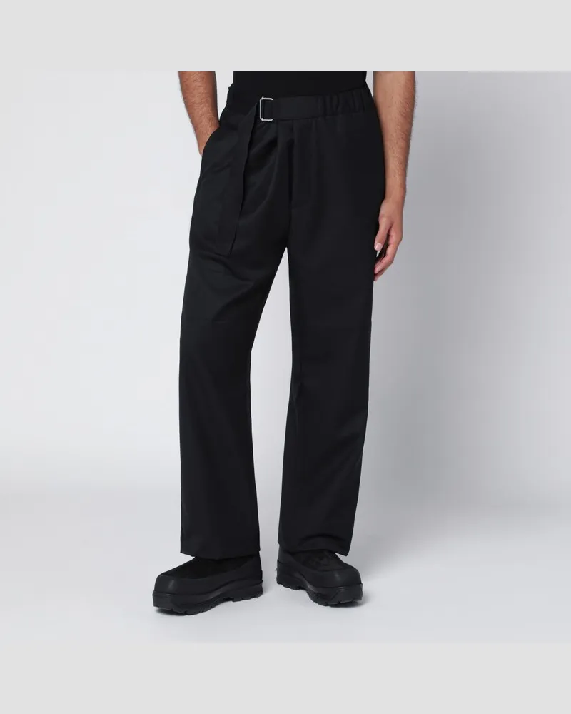 OAMC Schwarze Regs Hose aus Wollmischung Schwarz