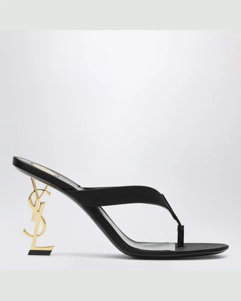 Saint Laurent Schwarze Opyum Mules Aus Crêpe-Satin 